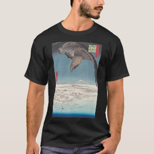 Adler über Edo-Bucht Vintage Ukiyo-e japanische Ku T-Shirt