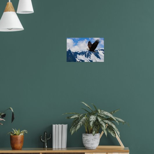 Adler über majestätischen Bergen Poster (Wohnzimmer 1)