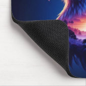 Adler überlagert mit mystischer Sonnenuntergangsla Mousepad (Ecke)