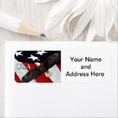 Adler und amerikanische Flagge (Insitu)