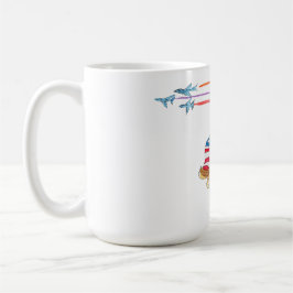 Adler und amerikanische Flagge Kaffeetasse