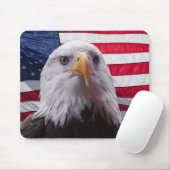 Adler und amerikanische Flagge Mousepad (Mit Mouse)