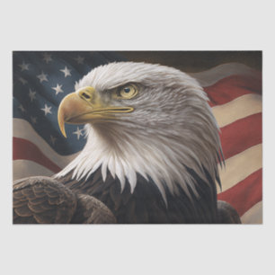 Adler und amerikanische Flagge Seidenpapier