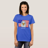Adler und amerikanische Flagge T-Shirt (Vorne ganz)