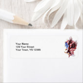 Adler und amerikanische Flagge Tatoo Illustration (Insitu)