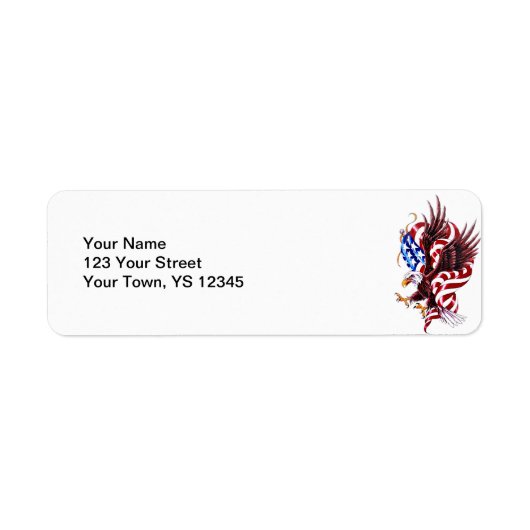 Adler und amerikanische Flagge Tatoo Illustration  (Vorne)