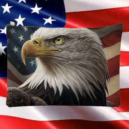 Adler und amerikanische Flagge Zubehörtasche