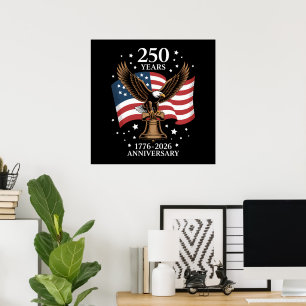Adler und Fahne 250 Jahre Amerika 1776-2026 Poster