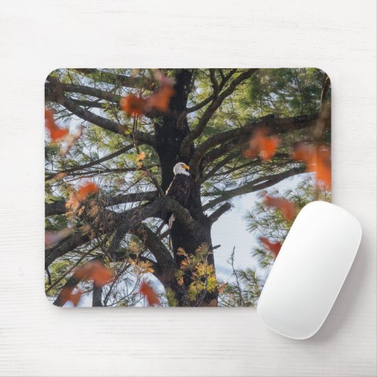 Adler und Fallende Blätter Mousepad (Mit Mouse)