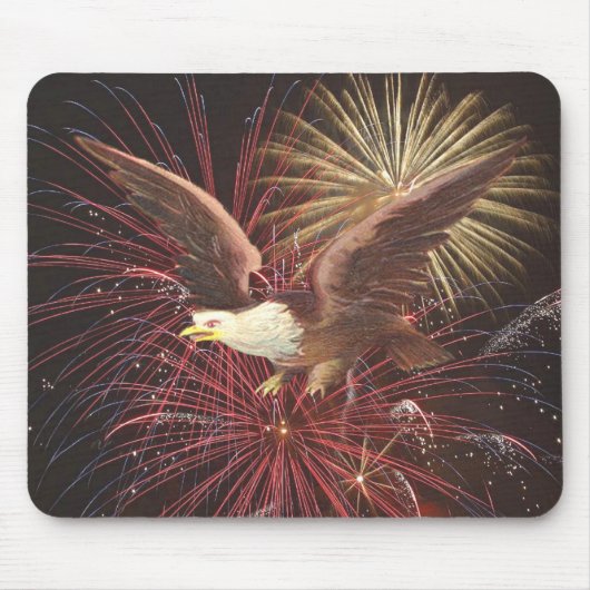 Adler und Feuerwerke Mousepad (Vorne)