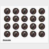 Adler und Flag gestörte Round Stickers (Blatt)