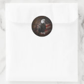 Adler und Flag gestörte Round Stickers (Tasche)
