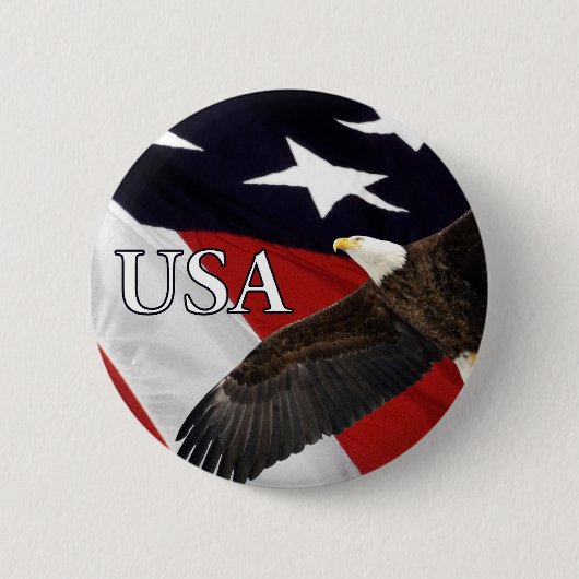 Adler und Flag USA Button (Vorderseite)