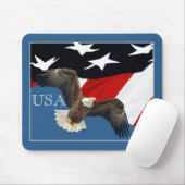 Adler und Flag USA Mousepad (Mit Mouse)