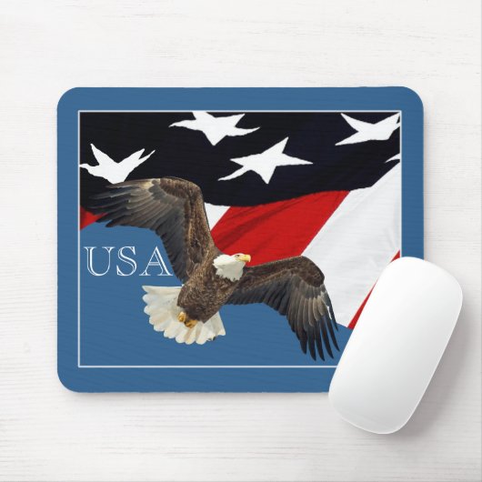 Adler und Flag USA Mousepad (Mit Mouse)