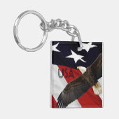 Adler und Flag USA Schlüsselanhänger (Vorderseite links)