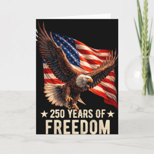 Adler und Flagge 250 Jahre 1776-2026 250. Geburtst Karte
