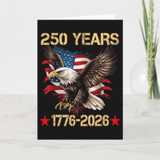Adler und Flagge 250 Jahre 1776-2026 250. Geburtst Karte