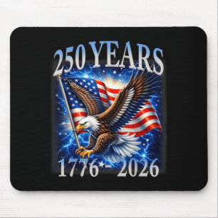 Adler und Flagge 250 Jahre 1776-2026 250. Geburtst Mousepad