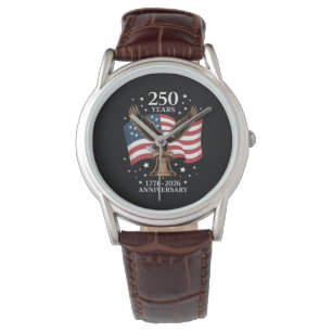 Adler und Flagge 250 Jahre Amerika 1776-2026 Armbanduhr