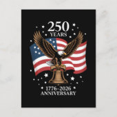Adler und Flagge 250 Jahre Amerika 1776-2026 Einladungspostkarte (Vorderseite)