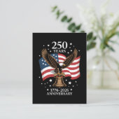 Adler und Flagge 250 Jahre Amerika 1776-2026 Einladungspostkarte (Stehend Vorderseite)