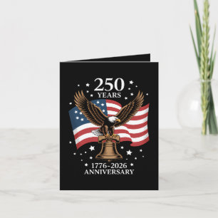 Adler und Flagge 250 Jahre Amerika 1776-2026 Feiertagskarte