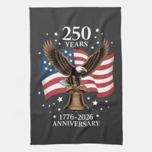 Adler und Flagge 250 Jahre Amerika 1776-2026 Geschirrtuch