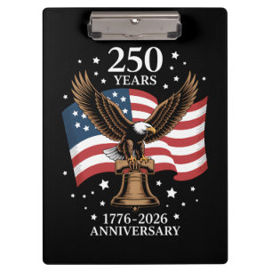 Adler und Flagge 250 Jahre Amerika 1776-2026 Klemmbrett