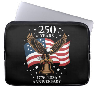 Adler und Flagge 250 Jahre Amerika 1776-2026 Laptopschutzhülle
