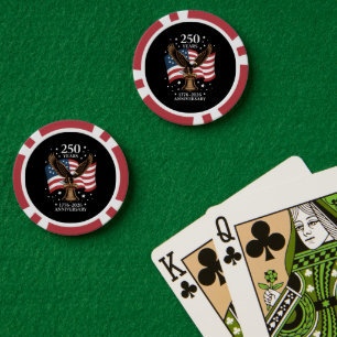 Adler und Flagge 250 Jahre Amerika 1776-2026 Pokerchips