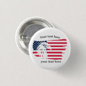 Adler und Flagge Button (Vorne & Hinten)