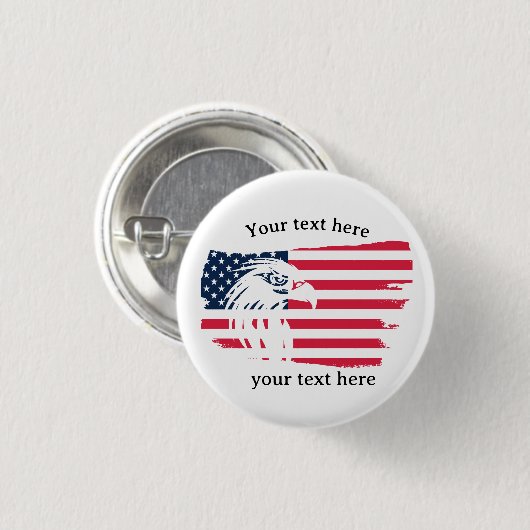 Adler und Flagge Button (Vorne & Hinten)