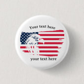 Adler und Flagge Button (Vorderseite)