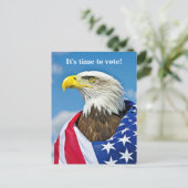 Adler und Flagge für die Abstimmung Postkarte (Stehend Vorderseite)