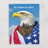 Adler und Flagge für die Abstimmung Postkarte (Vorderseite)