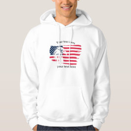 Adler und Flagge Hoodie
