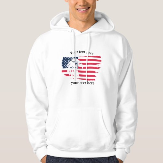 Adler und Flagge Hoodie (Vorderseite)