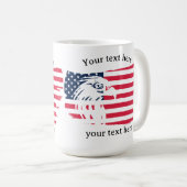 Adler und Flagge Kaffeetasse (VorderseiteRechts)