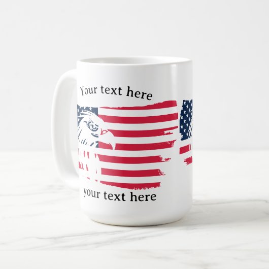 Adler und Flagge Kaffeetasse (Vorderseite Links)