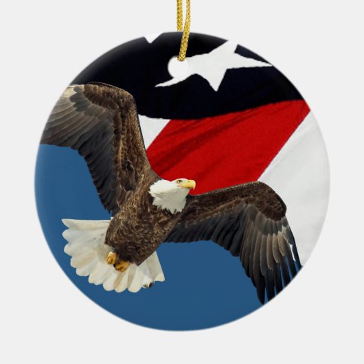 Adler und Flagge Keramikornament (Vorne)