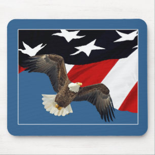 Adler und Flagge Mousepad