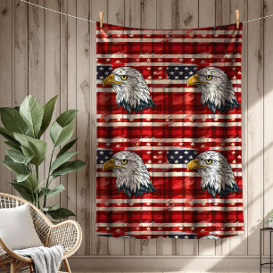 Adler und Flagge Wurf - Feiern Sie Amerika in Komf Fleecedecke