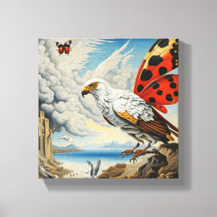 Adler und Ladybug-Szene Leinwanddruck