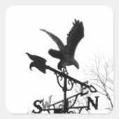 Adler und Pfeil Quadratischer Aufkleber (Vorderseite)