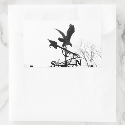 Adler und Pfeil Rechteckiger Aufkleber (Tasche)