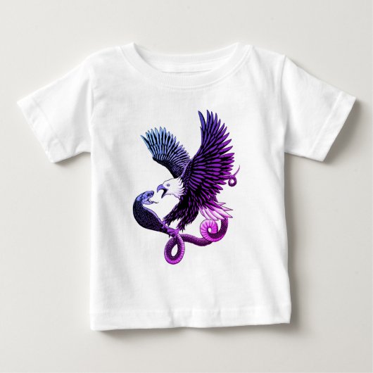 Adler und Schlange Baby T-shirt (Vorderseite)