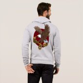 Adler und Schlange Hoodie (Schwarz voll)