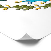 Adler und Schlange Mexiko Emblem für Mexikaner Poster (Ecke)