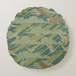 Adler und Taube Rundes Kissen